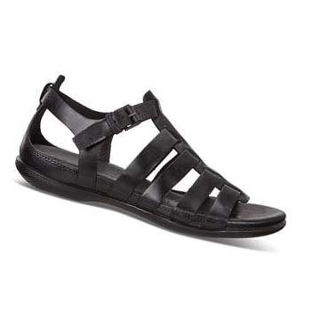 Women's Ecco Flash Flat Sandals Black | SG 178JPQ